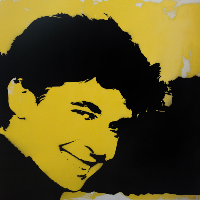 Portrait Jaune,oil and mixed media,80cmx80cm